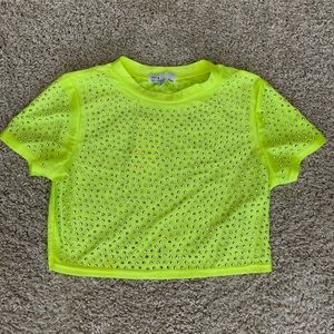 Rhinestone rave top